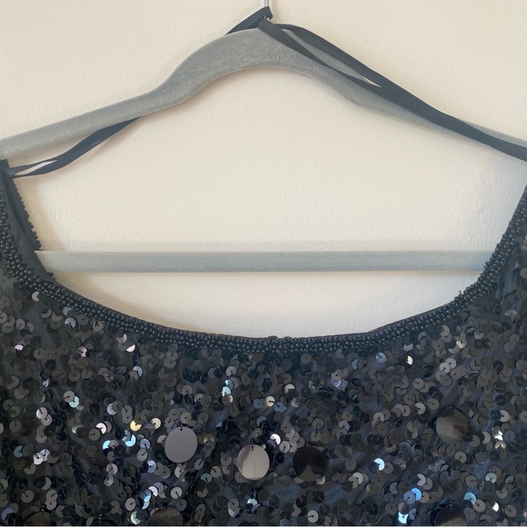 Black Sequin Mini Party Dress - Picture 7 of 15